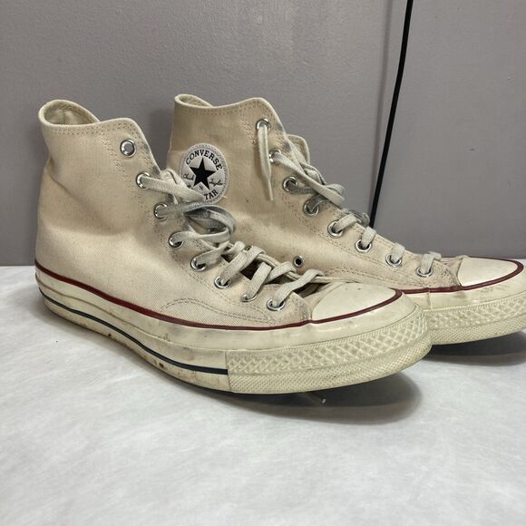 Converse Chuck Taylor All Star Canvas High Top Cream Tan Canvas  Mens 10 W 12 - Picture 1 of 10